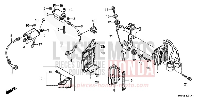 ZUENDSPULE von TRANSALP ABS SHASTA WHITE (NH138K) von 2010